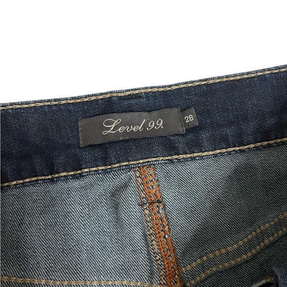 Anthropologie Level 99 Classic Blue Distressed Women Jeans Sz 28 - Picture 10 of 15